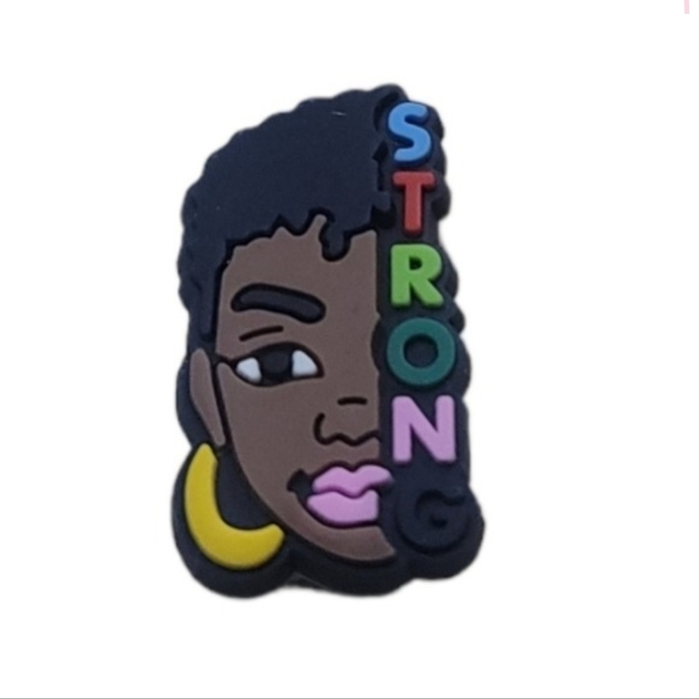 NEW Black Girl Magic Strong Croc Charm
